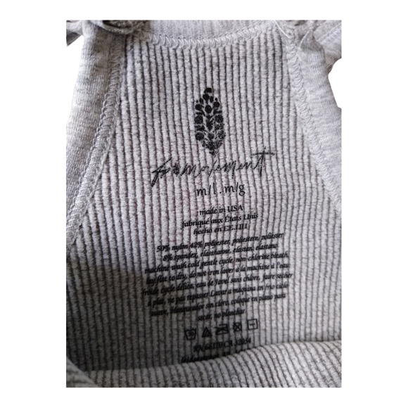 NWOT! Free People Movement Happiness Runs Crop Tank Top in Heather Grey Size M/L - Picture 7 of 7